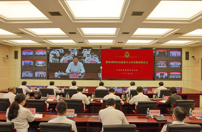 王祥喜在森林消防队伍援渝灭火作战事迹报告会上强调 坚决贯彻落实习近平总书记重要训词精神 为保护人民生命财产安全、维护社会稳定作出新的更大贡献